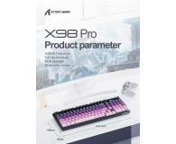 Attack Shark X98PRO Wireless Full-size layout różowa - 1472702 - zdjęcie 14